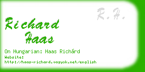 richard haas business card